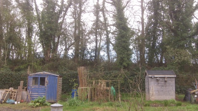 The blue sky starting to break the cloud in the distance.